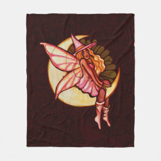 Autumn Moon Fairy Witch Daisy Artwork MoonChild Fleece Blanket