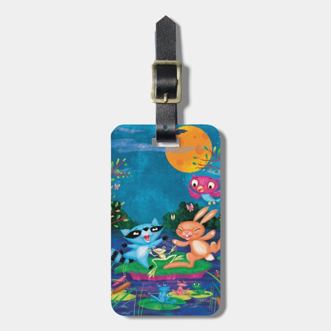 Autumn Moon Luggage Tag (Front Vertical)