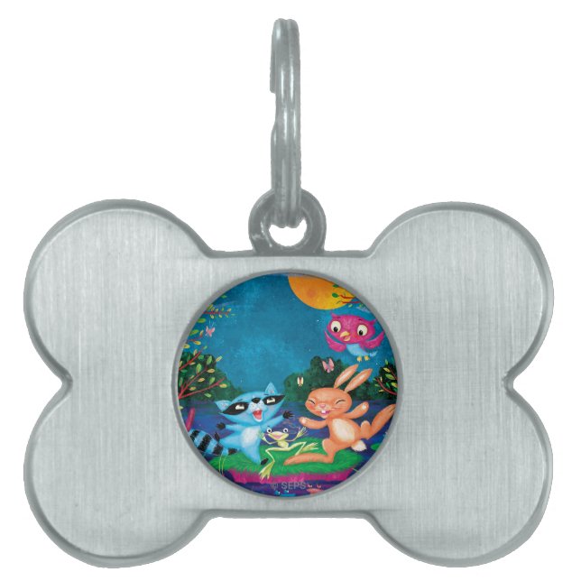 Autumn Moon Pet ID Tag (Front)