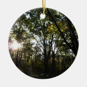 Autumn Morning at Shenandoah National Park Ceramic Tree Decoration