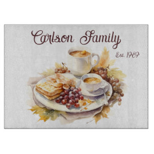 Autumn Morning Breakfast Cutting Board
