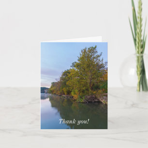 Autumn Morning Lake Springfield Thank You Card