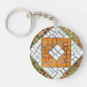 AUTUMN MOSAIC Acrylic Circle Keychain