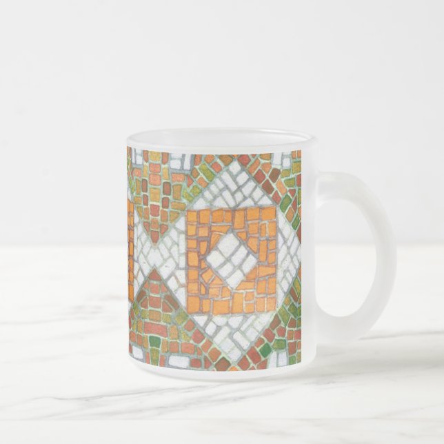 AUTUMN MOSAIC Frosted Glass Mug (Right)