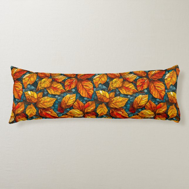 Autumn mosaic pattern body cushion (Front)