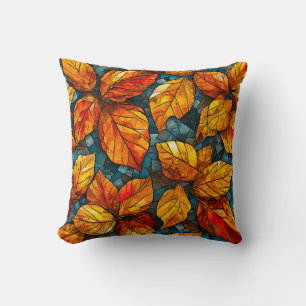 Autumn mosaic pattern cushion