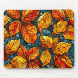 Autumn mosaic pattern mouse mat