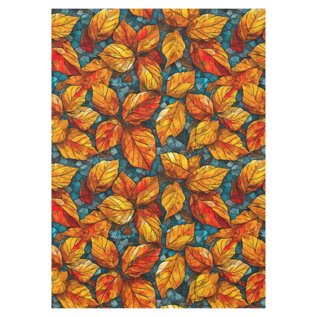 Autumn mosaic pattern tablecloth (Front)
