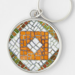 AUTUMN MOSAIC Premium Round Keychain