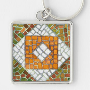 AUTUMN MOSAIC Premium Square Keychain