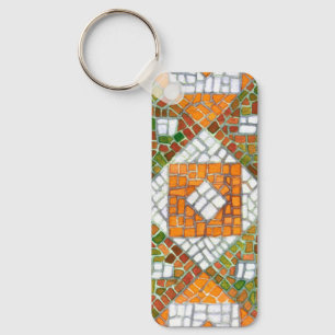 AUTUMN MOSAIC Rectangle Aluminium Keychain