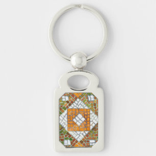 AUTUMN MOSAIC Rectangle Keychain