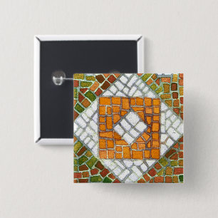 AUTUMN MOSAIC Square Pin Button