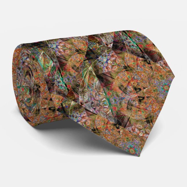 Autumn Mosaic Tie (Rolled)