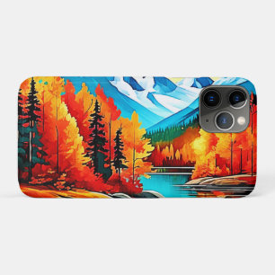 Autumn Mountain Lake Scene iPhone 11 Pro Case