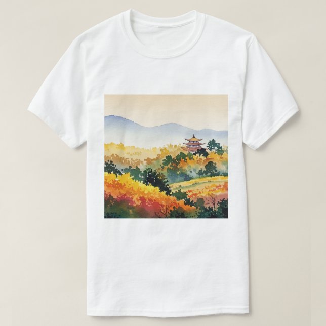 Autumn mountain landscape T-Shirt (Design Front)