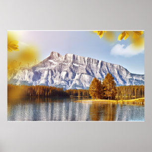 Autumn Mountain Scene Poster