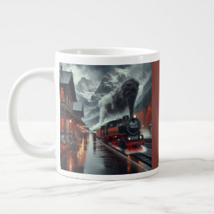 Autumn Mountain Train Journey Large Coffee Mug