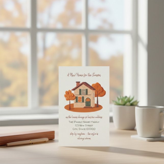 Autumn Moving Announcement Card (Creator Uploaded)