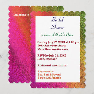 Autumn Multi-Shades of Colour Bridal Shower Invitation