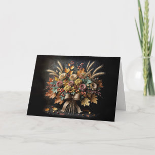 Autumn Mum Birthday Bouquet Card