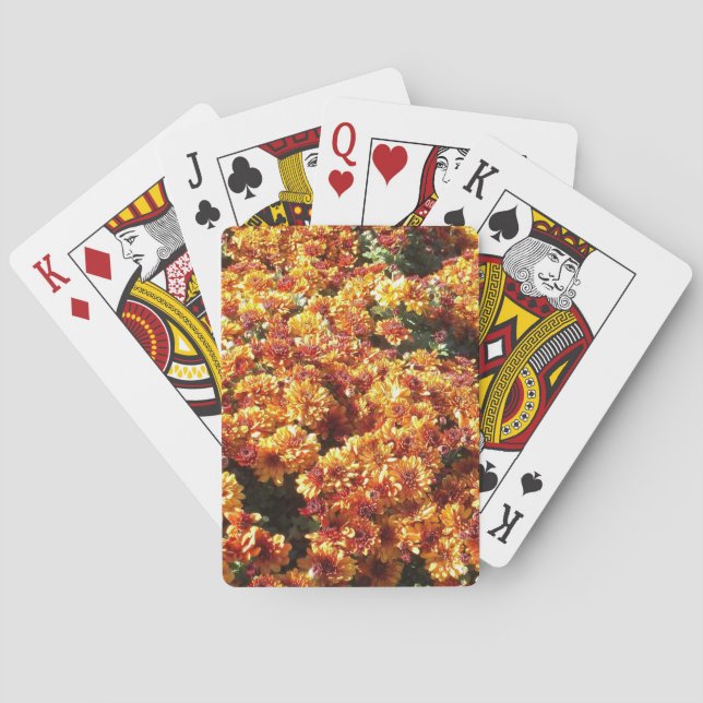 Autumn Mums Playing Cards (Back)