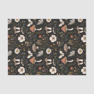 Autumn Mushroom and Flowers Fall Decoupage Tissue Paper