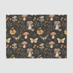 Autumn Mushroom and Flowers Fall Decoupage Tissue Paper