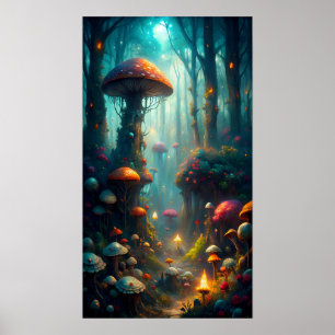 Autumn Mushroom Poster