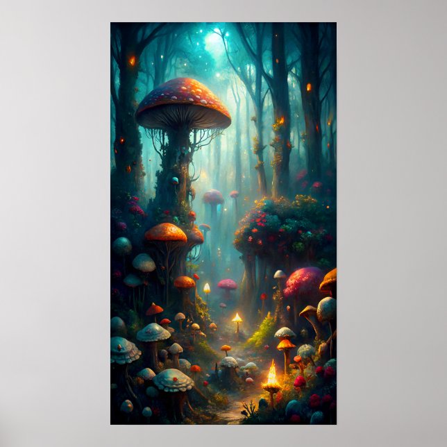 Autumn Mushroom Poster (Front)