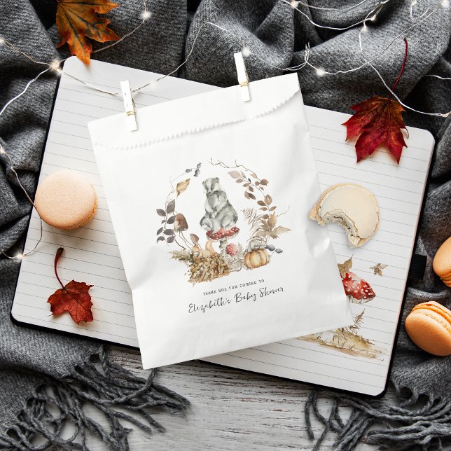 Autumn Mushroom | Woodland Forest Baby Shower Favour Bags (Creator Uploaded)