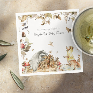 Autumn Mushroom   Woodland Forest Baby Shower Napkin