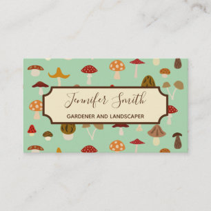 Autumn Mushrooms Business Card