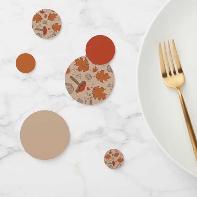 Autumn Mushrooms  Confetti (Group)