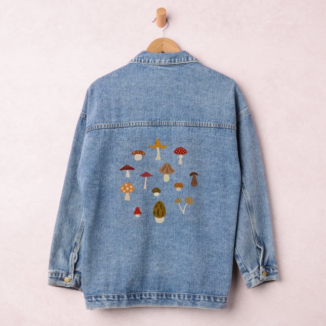 Autumn Mushrooms Denim Jacket (Hangar)