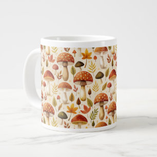 Autumn Mushrooms Large Coffee Mug
