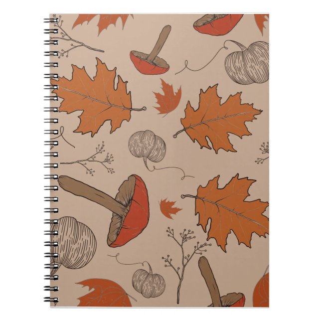 Autumn Mushrooms   Notebook (Front)