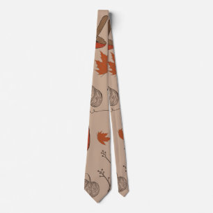Autumn Mushrooms  Tie