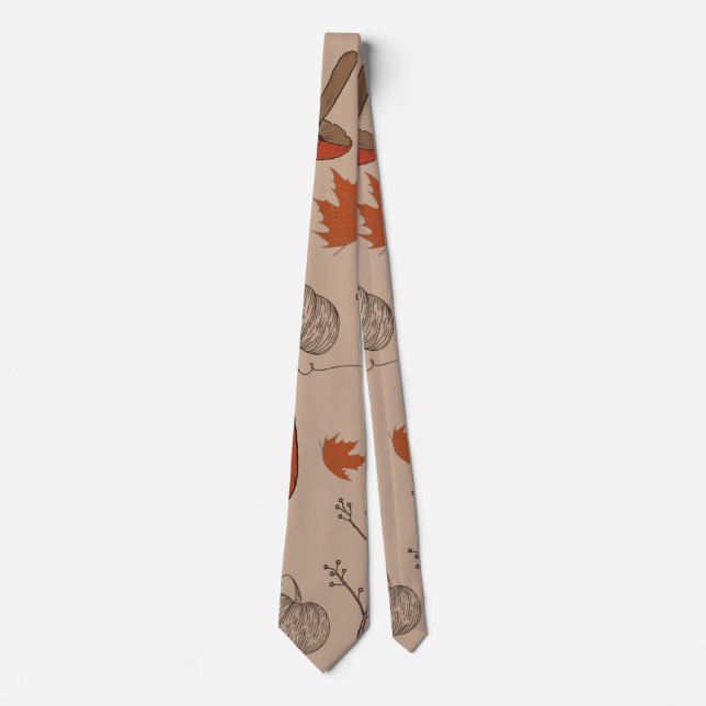 Autumn Mushrooms  Tie (Front)