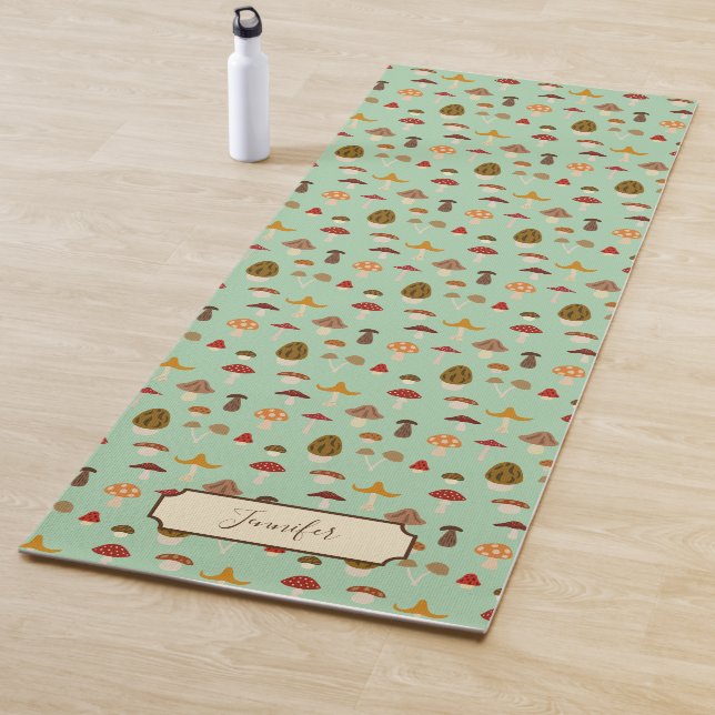 Autumn Mushrooms Yoga Mat (In Situ)