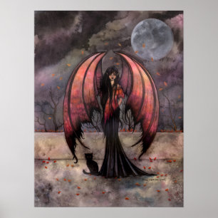 Autumn Mystique Gothic Fairy Fantasy Art Poster