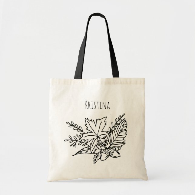 Autumn Name Tote Bag (Front)