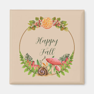 Autumn nature with customisable text magnet