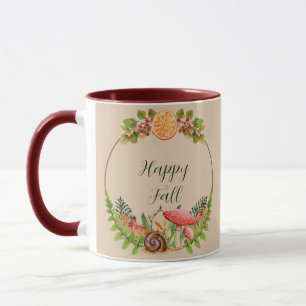 Autumn nature with customisable text mug