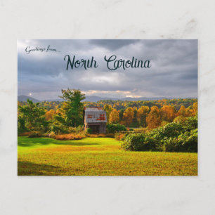 Autumn Near Mt Airy North Carolina Postcard