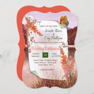 Autumn Neutral-toned Elegant Botanical theme Invit Invitation