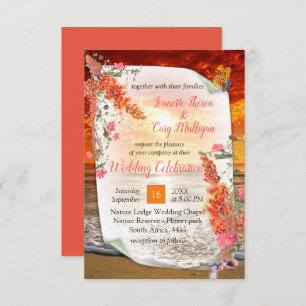 Autumn Neutral-toned Elegant theme RSVP Card
