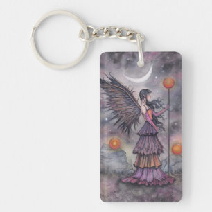 Autumn Night Fairy Art by Molly Harrison Key Ring