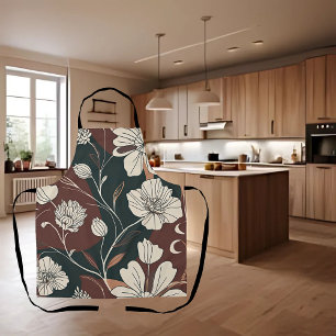 Autumn Noir Blossoms Apron