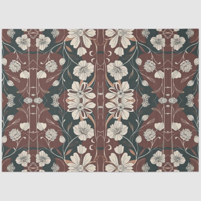 Autumn Noir Blossoms Decoupage Tissue Paper (Front)